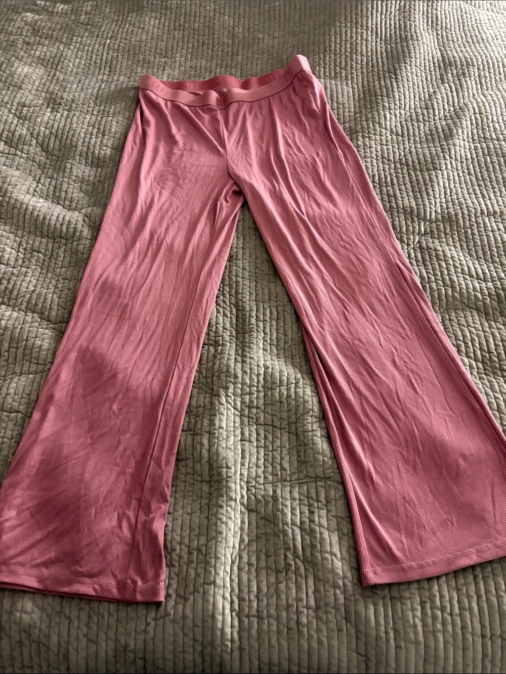 GAP Rose Pink Ribbed Lounge Leggings